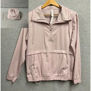 Lululemon Size 6 Pack Light Pullover Packable Porcelain Pink‎ Lightweight Jacket